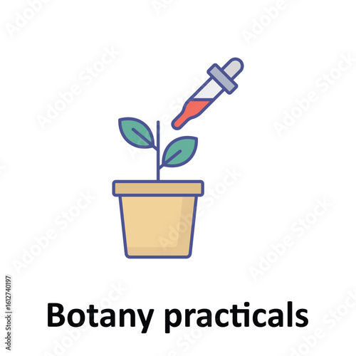 Botany practicals Vector Icon which can easily modify or edit