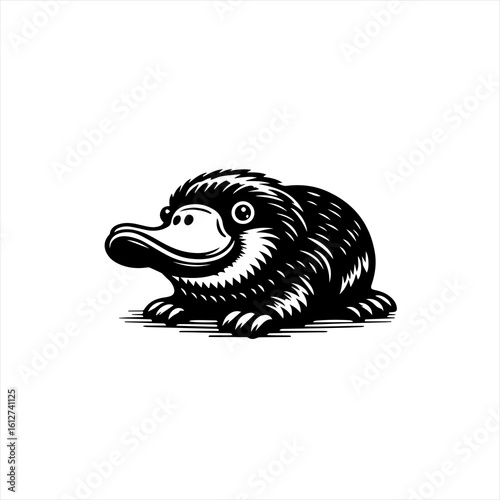 Cute platypus illustration