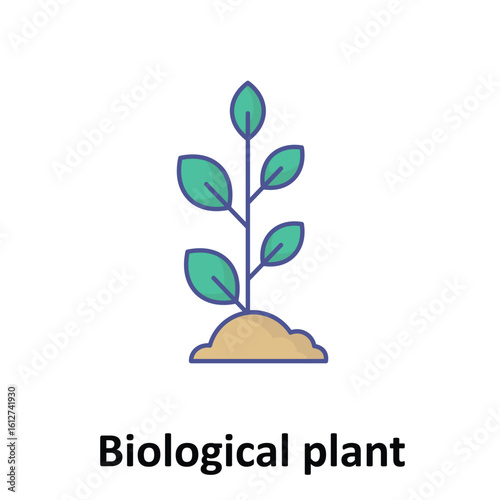 Biological plant Vector Icon which can easily modify or edit