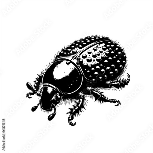Black beetle illustration