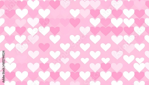 Pastel hearts repeating pattern