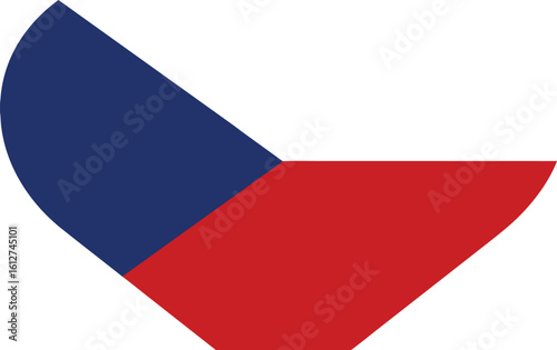 heart shaped czech republic flag vector design symbol of love and patriotism

