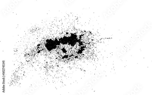 Grunge dirty texture background overlay. Rough, scratch, splatter grunge pattern design brush strokes. Overlay texture. Faded black-white dyed paper texture.