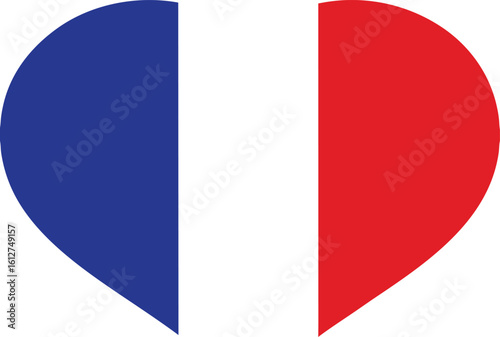 Free Download French Flag Heart Patriotic Symbol Love - GFXLoad