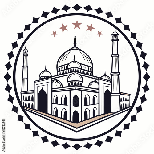taj mahal vector illustration