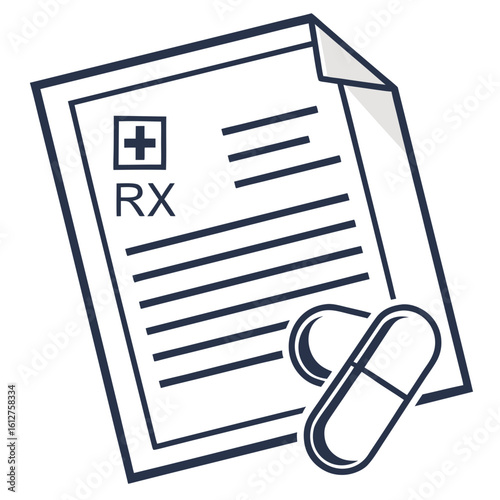 a prescription paper and pills