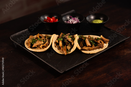 Mexican Street Tacos with Traditional Salsas