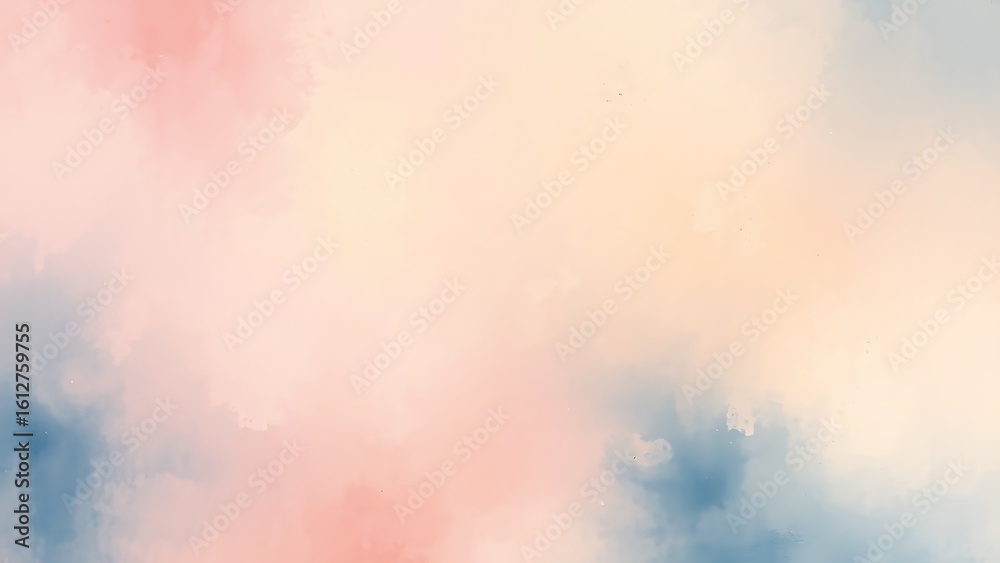 Fototapeta premium パステルカラーの穏やかな水彩抽象背景