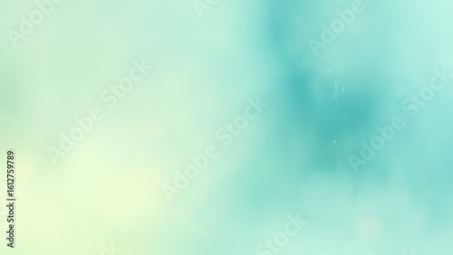 エメラルドグリーンと黄緑色の水彩グラデーション背景