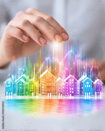 Colorful Digital Representation of Real Estate Market in Growth Phase