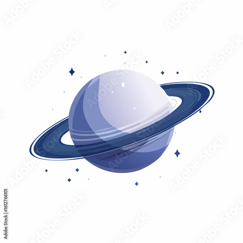 Saturn's Majestic Beauty: A Stunning Depiction of the Ringed Planet in Space