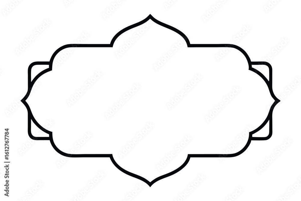 Black ornate Islamic style frame with floral elements and empty space Islamic frame ornate frame Black ornate Islamic style frame with floral elements and empty space Islamic frame ornate frame
