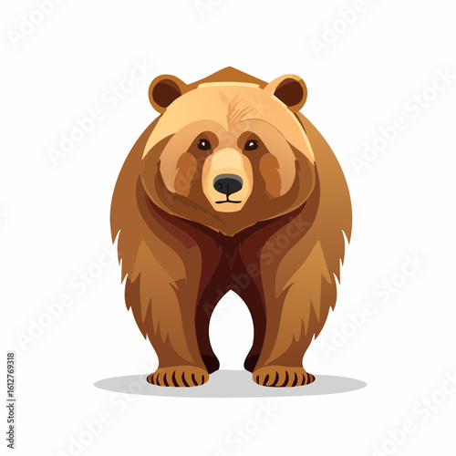 Majestic Brown Bear Standing Tall, Illustrating the Power and Beauty of Wildlife Conservation
