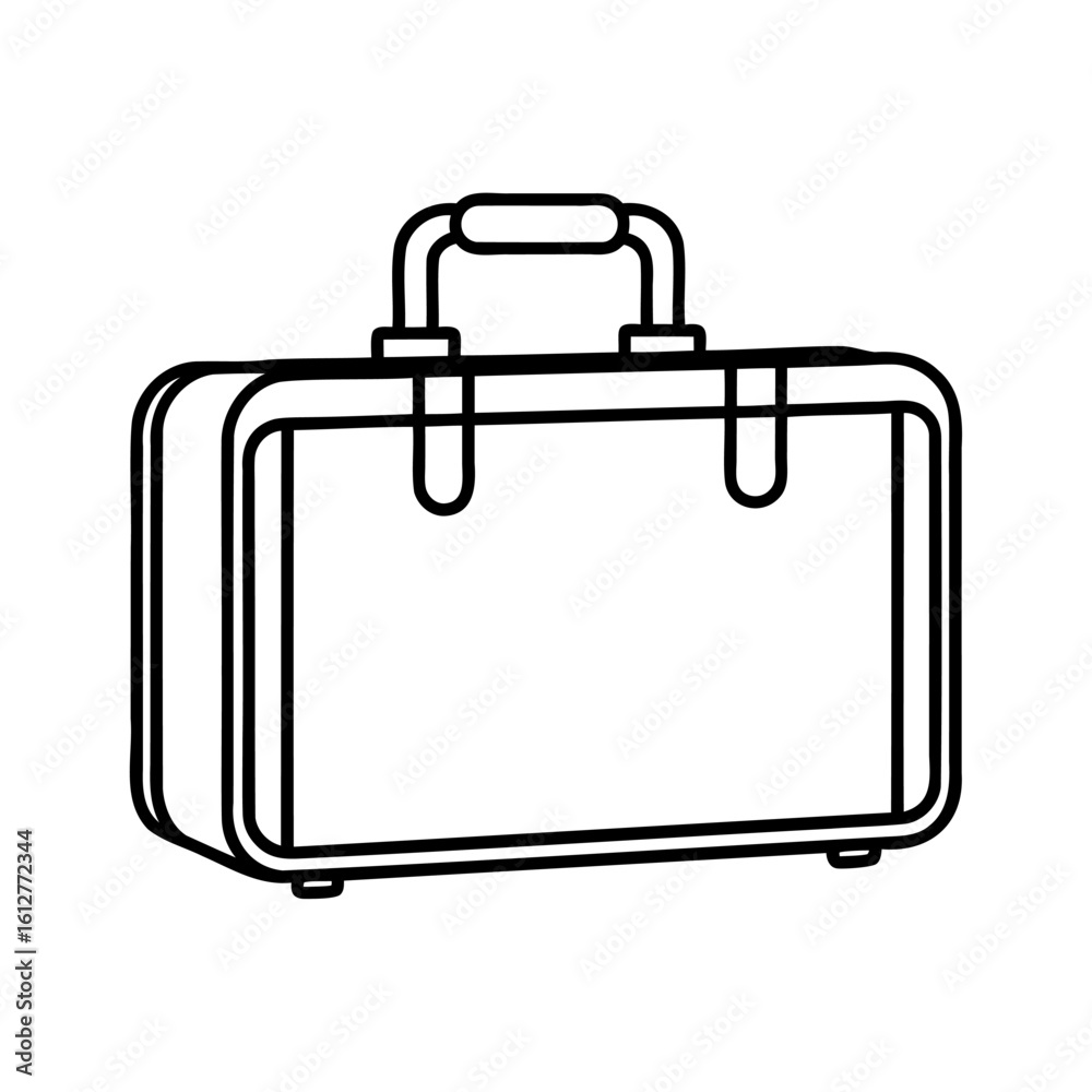 Black briefcase with a handle luggage travel Black briefcase with a handle luggage travel