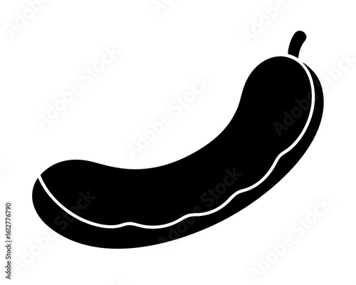 Tamarind vector silhouette illustration isolated on white background