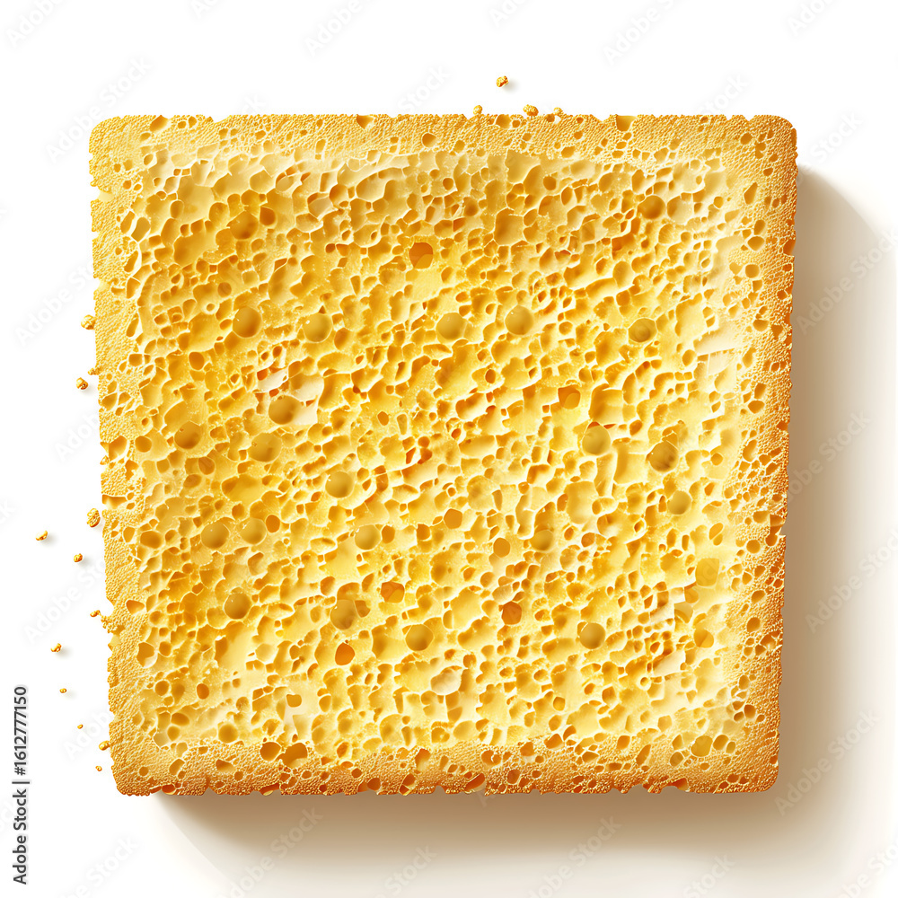 Fototapeta premium Golden Square Sponge with Air Bubbles