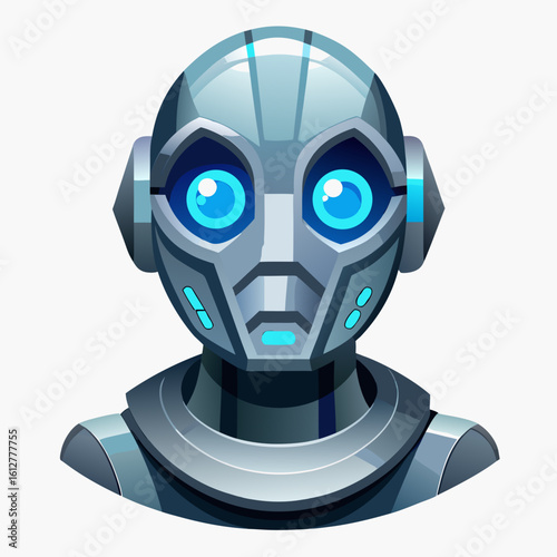 blue robot head