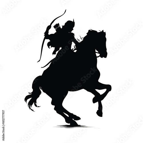  centaur silhouette set, Black & White silhouette set