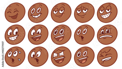 Emoji big set. Vector