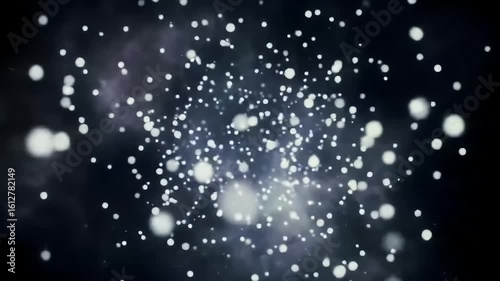 Wallpaper Mural Abstract depiction of numerous white dots scattered against a dark, nebulous background, resembling stars or particles. Torontodigital.ca