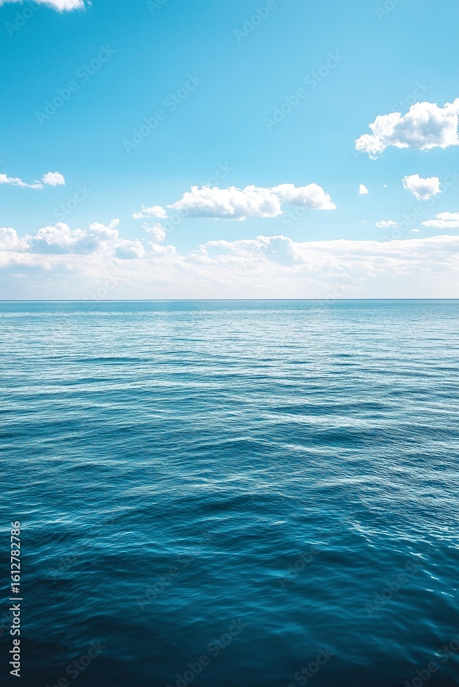 Obraz premium Tranquil view of calm sea against blue sky during summer