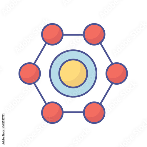 Carbon atom Vector Icon which can easily modify or edit