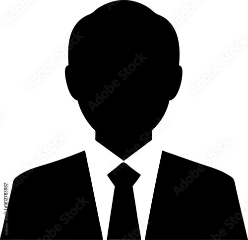 Professional Man in Suit Silhouette with Formal Pose