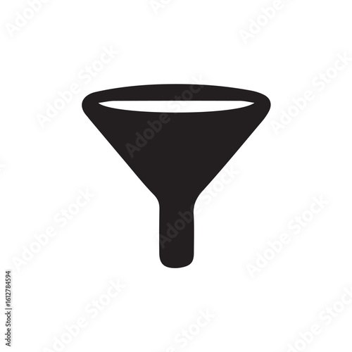 vector funnel icon on white background