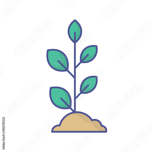Biological plant Vector Icon which can easily modify or edit