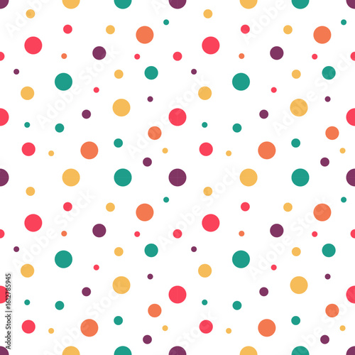 Colorful dots seamless pattern vector. dots background for textile