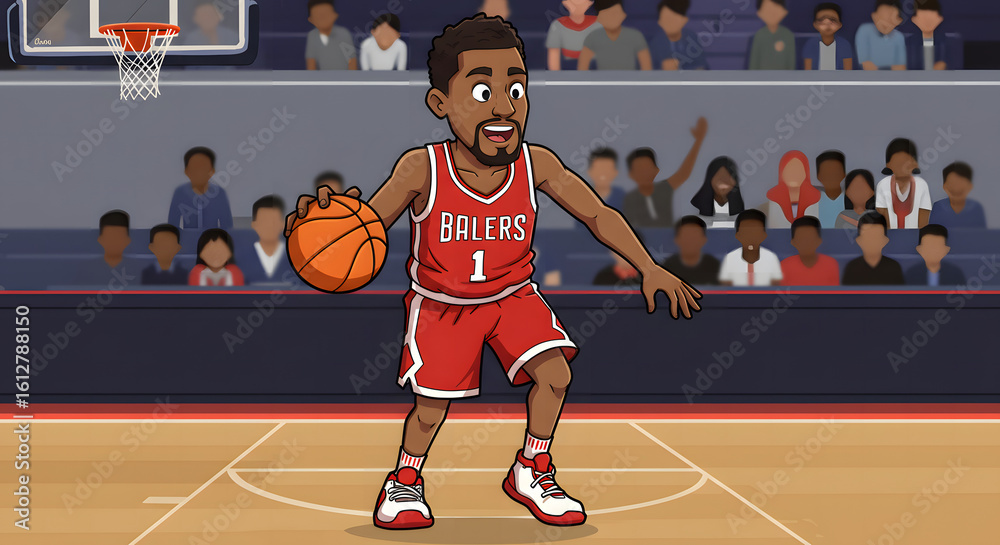 Fototapeta premium basketball player with ball