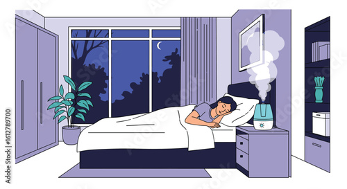 Improving sleep quality through humidifier use for a restful night and enhanced well being