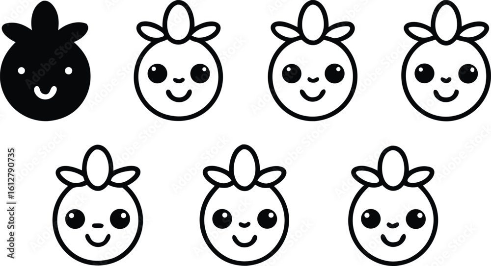 Fototapeta premium set of easter rabbits