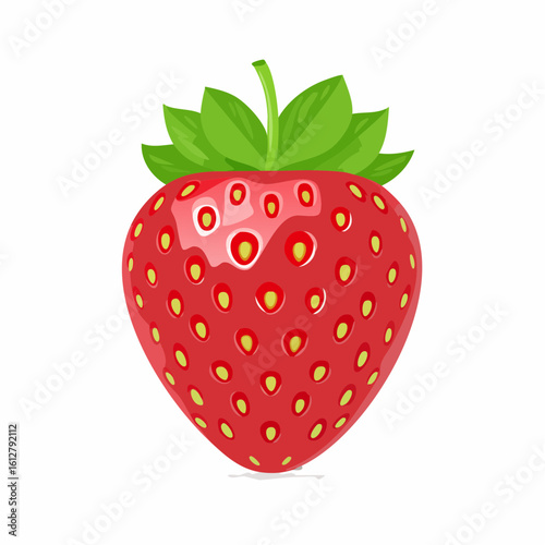 Vibrant strawberry illustration showcasing freshness and the deliciousness of summer fruits