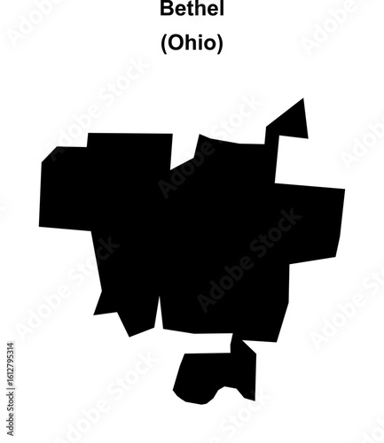 Bethel (Ohio) blank outline map