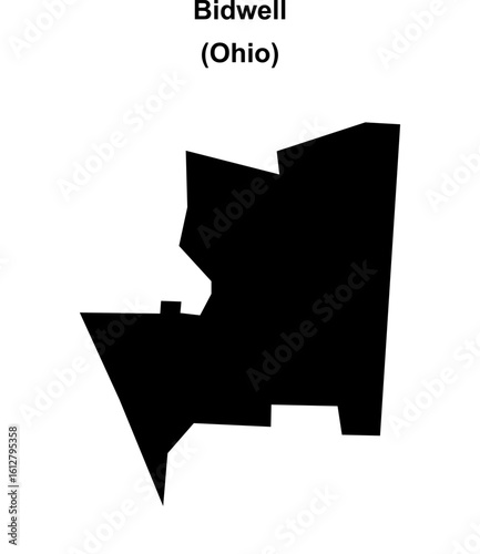 Bidwell (Ohio) blank outline map