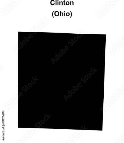 Clinton (Ohio) blank outline map