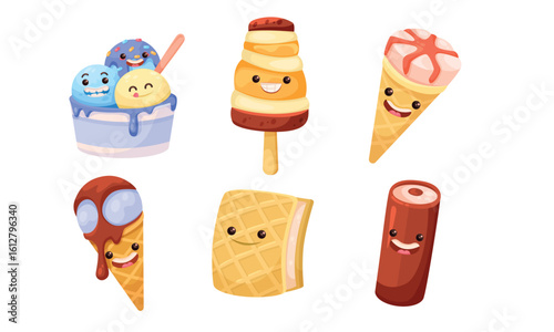 Enjoy Vibrant Illustrations of Delicious Ice Cream Treats That Brighten Your Day