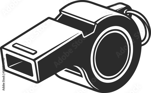 Whistle Line Icon – Minimal Vector Symbol for Referee, Sports, Alert, and Game Design