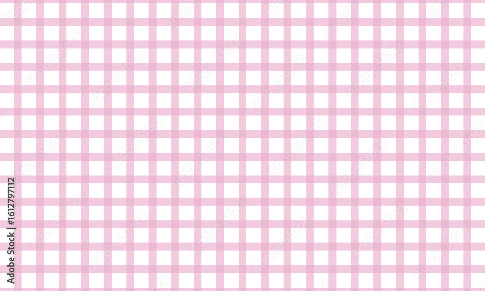 Cute pink gingham check fabric texture background. Plaid fabric seamless pattern background.