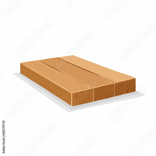 Realistic and Detailed Wood Planks Illustration for Carpentry and Construction Projects
