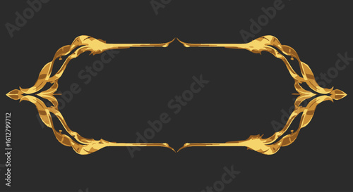 Ornate red glowing sci-fi frame. Futuristic digital banner for streaming overlay or fantasy game interface.