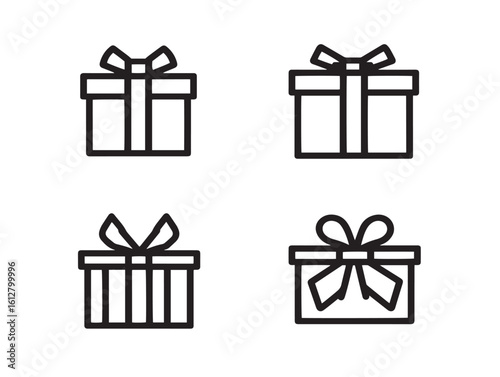 Beautiful assorted gift icons in clean vector