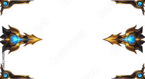 Two symmetrical Japanese Oni masks in a detailed monochrome sketch. A fearsome demon face from traditional mythology and folklore.