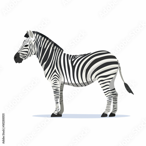 Striking Zebra Portrait: A Captivating Illustration of African Wildlife in Bold Black and White