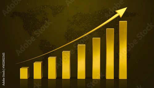Financial Growth Chart Rising Trend
