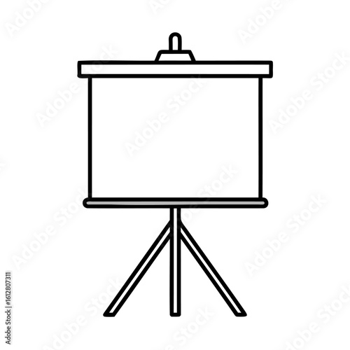 Presentation easel with blank screen tripod