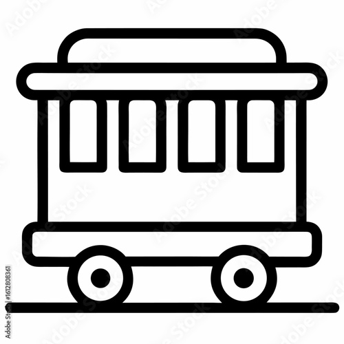 madekal trolley bus tip  transport tool 
 medical, medicine  molar hospital  help service icon line airt vactor Illustrations symbol on white backgroud