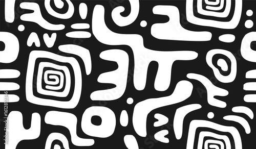 Cute doodle pattern background vector design