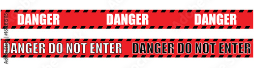 Danger tape. Red tape.